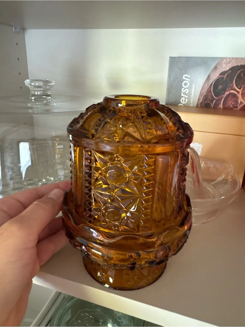 Indiana glass VINTAGE FAIRY LAMP!! 💕